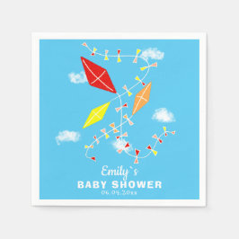 Kites in the Sky Boy Baby Showerパーティー スタンダードカクテルナプキン