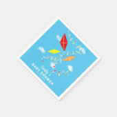 Kites in the Sky Boy Baby Showerパーティー スタンダードカクテルナプキン (角)