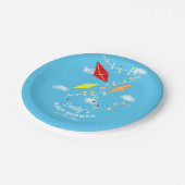 Kites in the Sky Boy Baby Showerパーティー ペーパープレート (アングル)