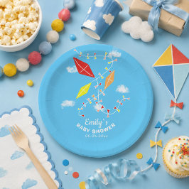 Kites in the Sky Boy Baby Showerパーティー ペーパープレート