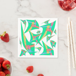 Kites of Connection Paper Napkins スタンダードカクテルナプキン