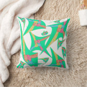 Kites of Connection Throw Pillow, 16"x16" クッション (ブランケット)