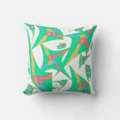 Kites of Connection Throw Pillow, 16"x16" クッション (正面)