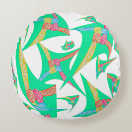 Kites of Connection Throw Pillow, Round Pillow ラウンドクッション
