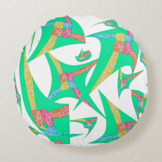 Kites of Connection Throw Pillow, Round Pillow ラウンドクッション
