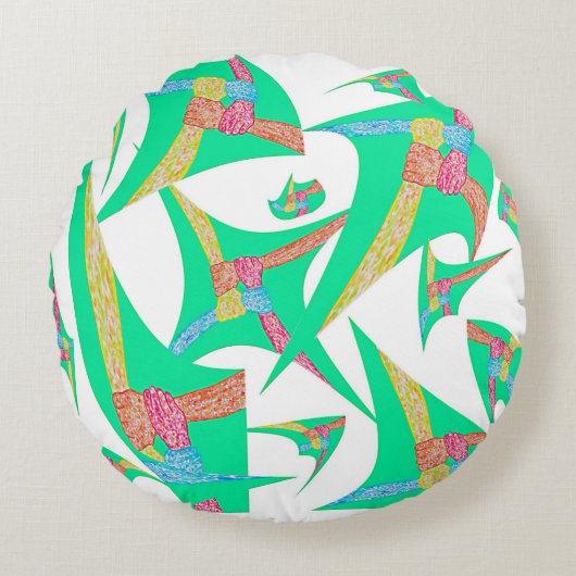 Kites of Connection Throw Pillow, Round Pillow ラウンドクッション (正面)