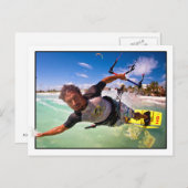 Kitesurferの郵便はがき ポストカード (正面/裏面)