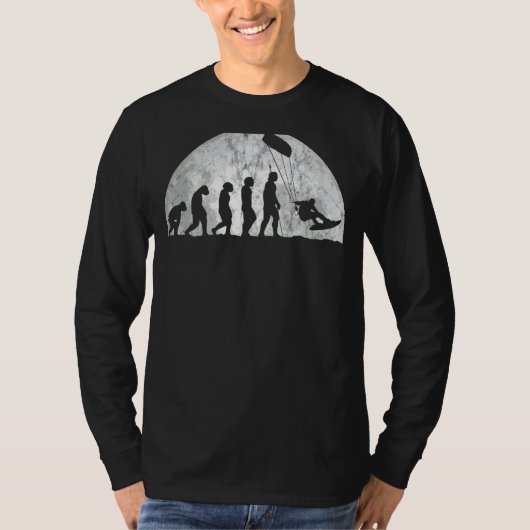 Kitesurfer進化の進化Man Water Kiteb Tシャツ (正面)