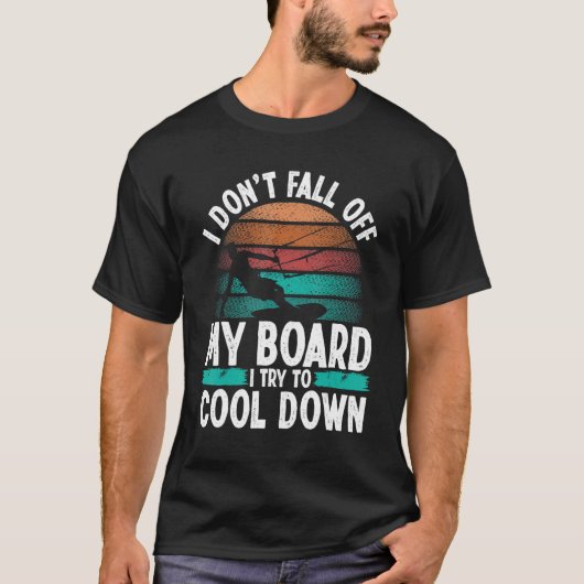 Kitesurfer I dont fall down Funny Kiteboarder Vint Tシャツ (正面)