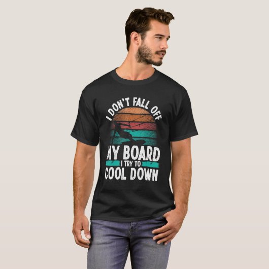 Kitesurfer I dont fall down Funny Kiteboarder Vint Tシャツ (正面フル)