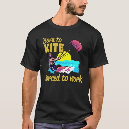Kitesurfi生まれの強制カイトへのキテボーディング Tシャツ (正面)