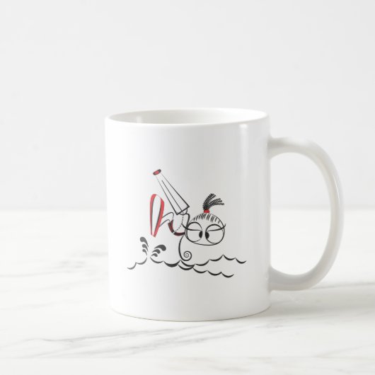 Kitesurfingの人形 コーヒーマグカップ (右)