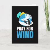 Kitesurfing Pray For Wind Kitesurfer カード (正面)