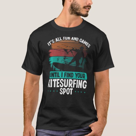 Kitesurfing Spot Kitesurf Kite Kiteboarder Vintage Tシャツ (正面)