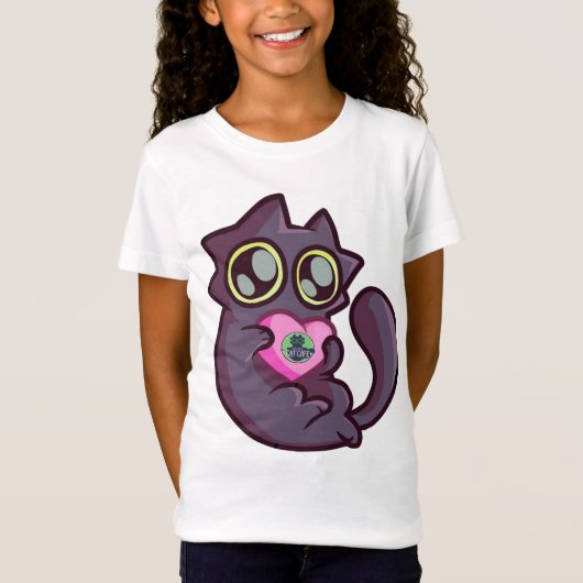 KitKat Loves You - アラスカ・キャットカフェ Tシャツ (正面)