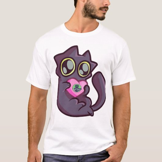 KitKat Loves You - アラスカ・キャットカフェ Tシャツ (正面)