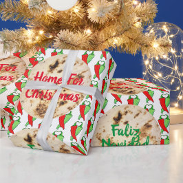 Kitsch Faliz Navidad Tortilla Chiliあなたのテキスト ラッピングペーパー