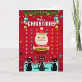 Kitschmas壮観:サンタとスターバストカード カード
