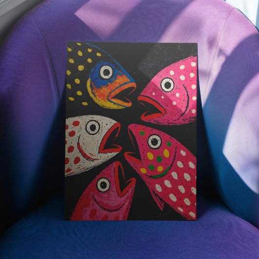 Kitschy Fish PosterまたはDecopage紙 ポスター