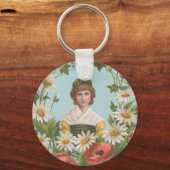 Kitschy Retro German Valentine's Card, 1884 キーホルダー (正面)