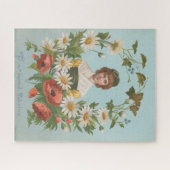 Kitschy Retro German Valentine's Card, 1884 ジグソーパズル (横)