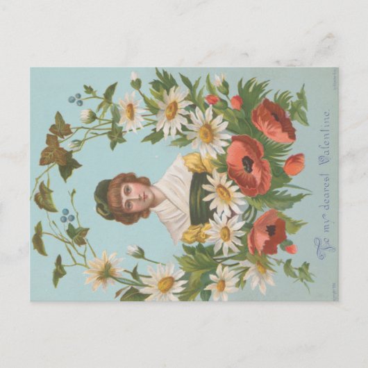 Kitschy Retro German Valentine's Card, 1884 ポストカード (正面)