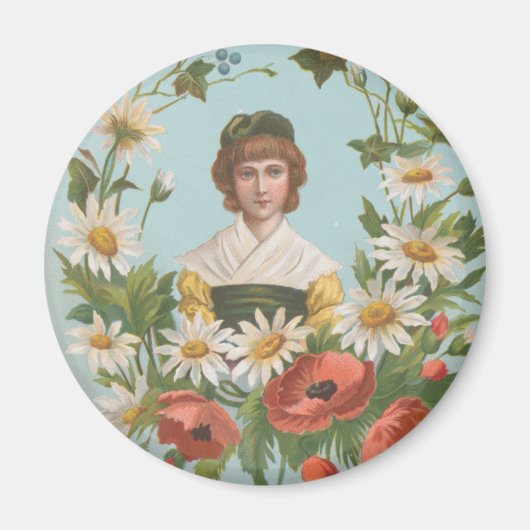 Kitschy Retro German Valentine's Card, 1884 マグネット (正面)