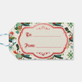 Kitschy Retro Snowmen ギフトタグ (裏面横)