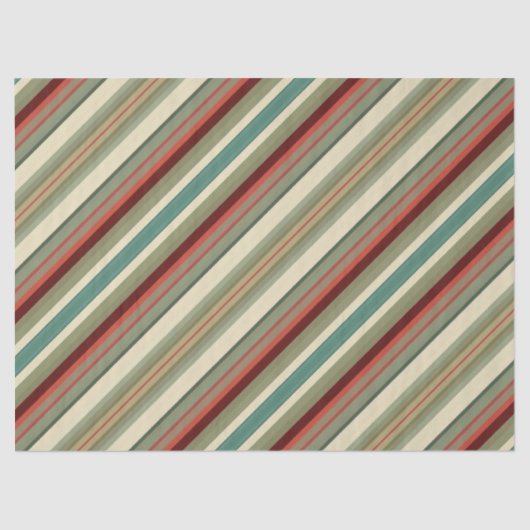 Kitschy Santa and Ornaments Complimentary Stripes 薄葉紙 (正面)