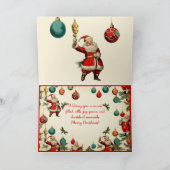 Kitschy Santa and Ornaments Wrapping Paper 案内状 (内部)