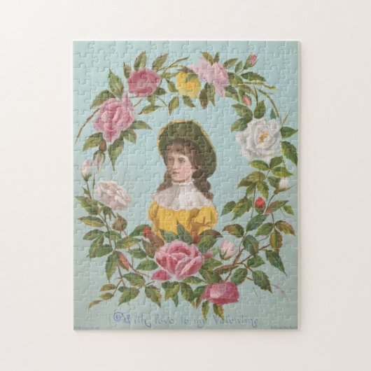 Kitschy Vintage German Valentine's Card, 1884 ジグソーパズル (縦)