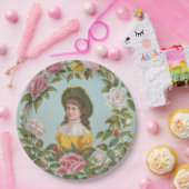 Kitschy Vintage German Valentine's Card, 1884 ペーパープレート (パーティー)