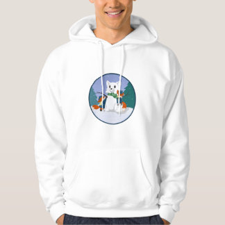Kitsuneの雪日のフード付きスウェットシャツ パーカ
