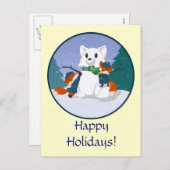 Kitsuneの雪日の郵便はがき シーズンポストカード (正面/裏面)