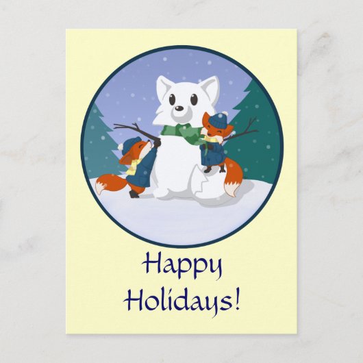 Kitsuneの雪日の郵便はがき シーズンポストカード (正面)