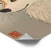 Kitsune & cherry blossom ポスター (角)