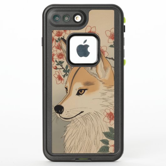Kitsune & cherry blossom LifeProof iPhoneケース (裏面)