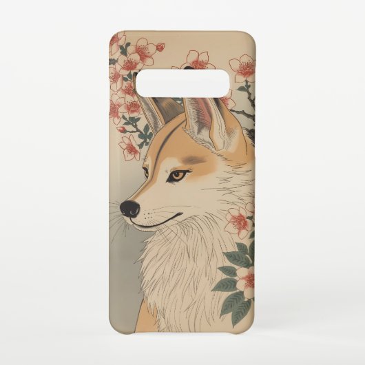 Kitsune & cherry blossom samsung galaxyケース (裏面)