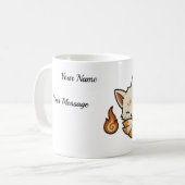 Kitsune Coffee Mug | Japanese Nine Tailed Fox Yoka コーヒーマグカップ (正面左)