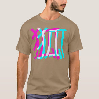 Kitsune Fo Japanese Glitch Anime Aesthetic Vaporwa Tシャツ
