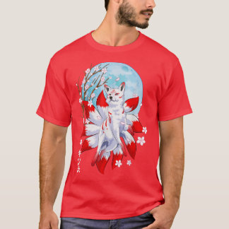 Kitsune Fo Japanese Nine Tailed Fo Magical Creatur Tシャツ