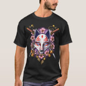 Kitsune Japanese Fox Mask Tシャツ (正面)
