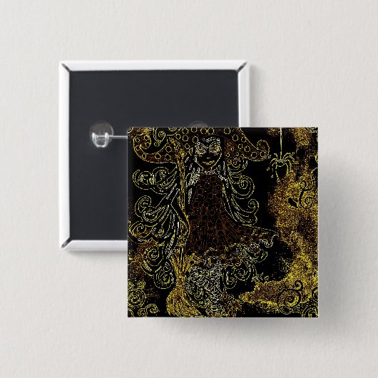 Kitsy la sorcière 缶バッジ (正面&裏面)