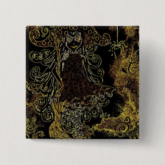 Kitsy la sorcière 缶バッジ (正面)