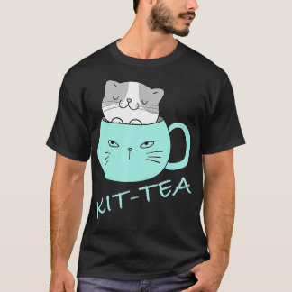 KitTea猫好きかわいいおもしろい猫 Tシャツ