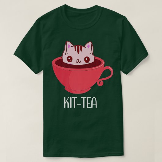 KitTea Cat Mug Kit Tea for Cat LoversKitTea Premiu Tシャツ (デザイン正面)