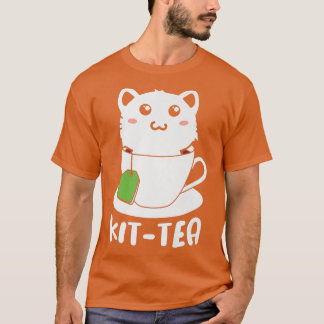 Kittea T Cute Cat in Teacup Tee おもしろいノベルティGarp Tシャツ
