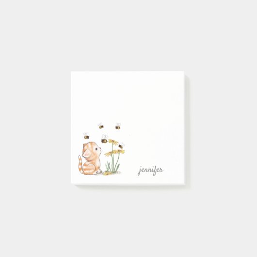 Kitten パーソナライズされた Post it Notes ポストイット (正面)