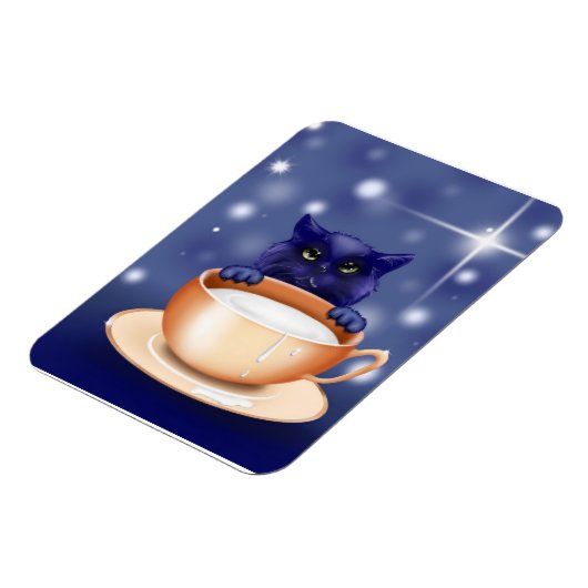 kitten-83660かわいい子猫キャットマンガアニメーションTE マグネット (左側)