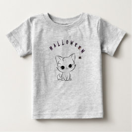 Kitten and  Halloween ベビーTシャツ